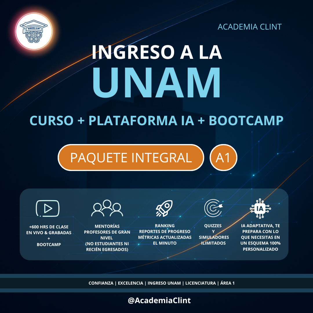 Curso Completo en línea de Ingreso a la UNAM